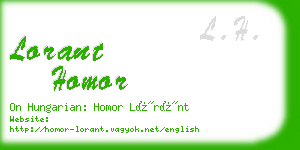 lorant homor business card